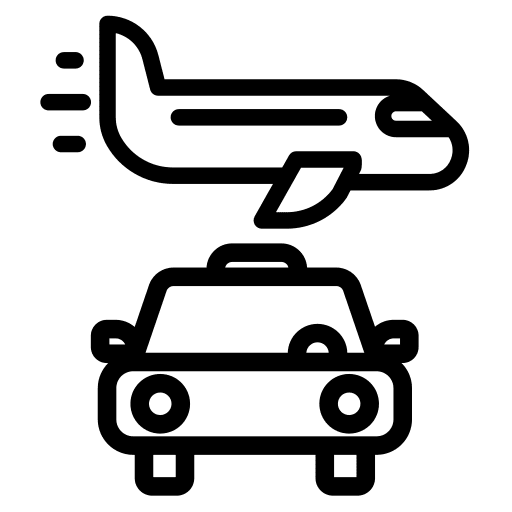 Taxi airport speed travel icon