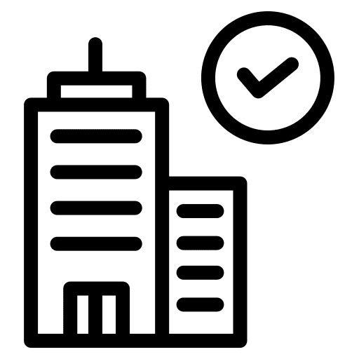 Verified home real estate rating icon