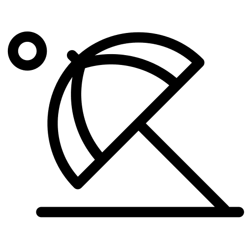 Beach umbrella holidays sun umbrella sun icon