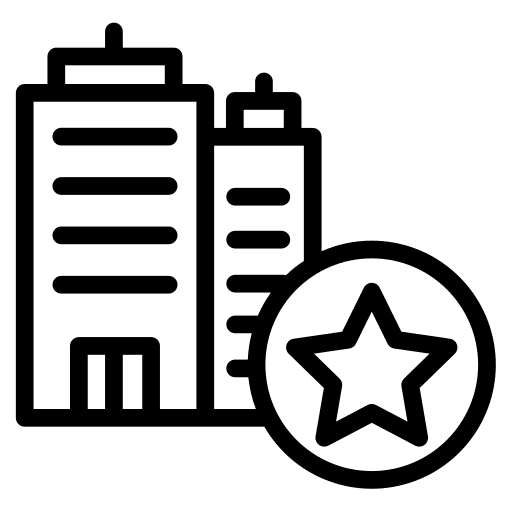 Hotel resort real estate home icon