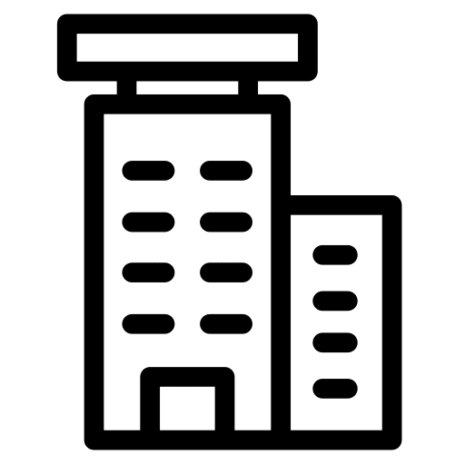 Skyscraper architecture and city skyscraper buildings icon