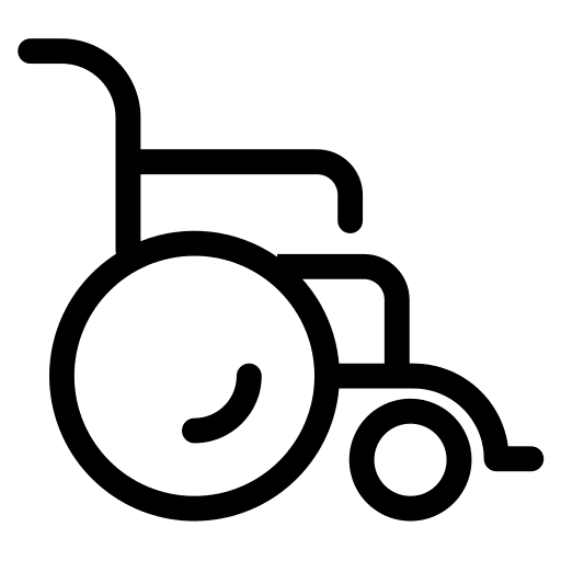 Wheelchair handicap medical transportation icon