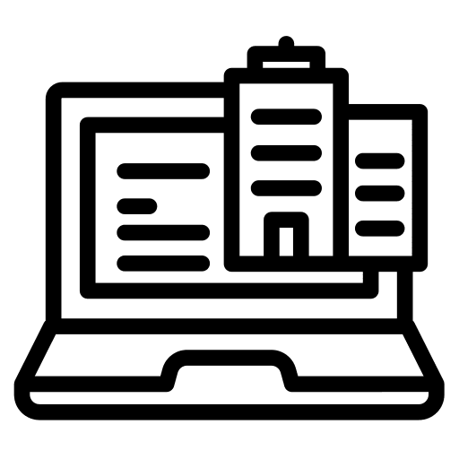 Booking real estate block architecture and city icon