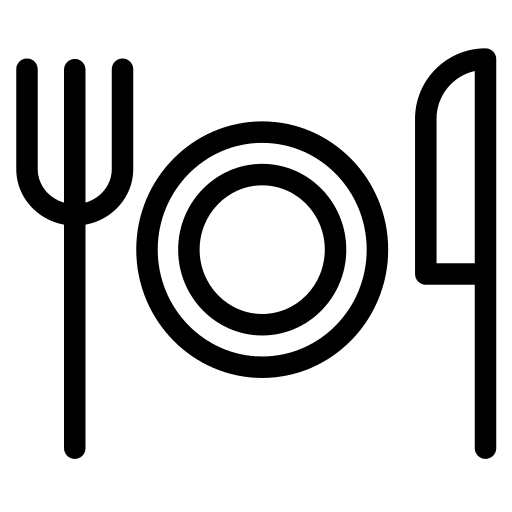 Cutlery knife plate cutlery icon