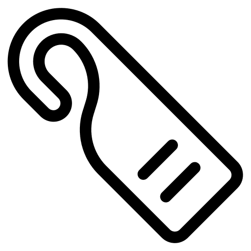 Door hanger bedroom furniture and household room icon