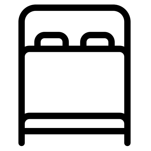 Double bed furniture tools and utensils bed icon