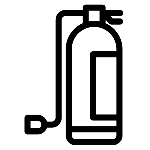 Fire extinguisher firefighting healthcare and medical tools and utensils icon