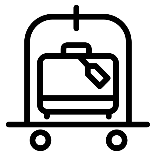 Luggage label trolley suitcase icon