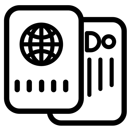 Passport identification security holidays icon