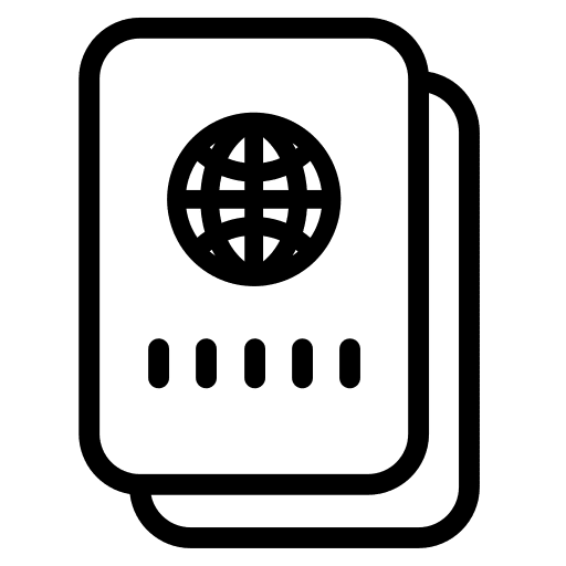 Passport security technology identity icon