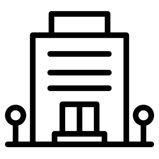 Building trees building vacations icon