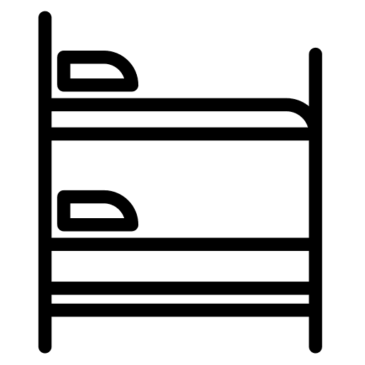 Bunk bed sleep double rest icon