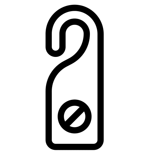 Do not disturb doorknob hotel room icon