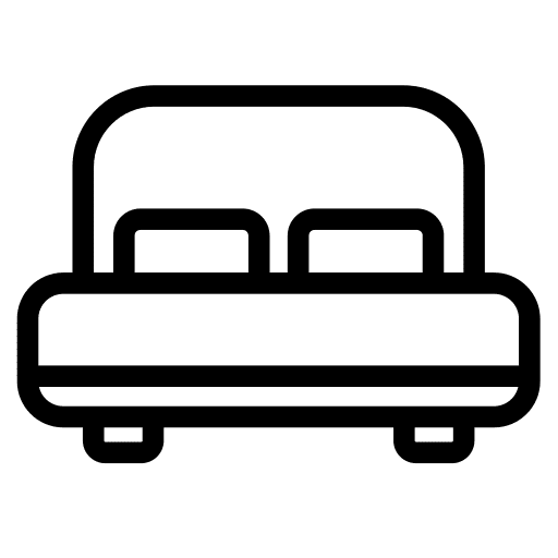 Double bed tools and utensils double bed beds icon