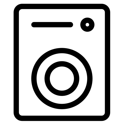 Washing machine laundry clean furniture and household icon