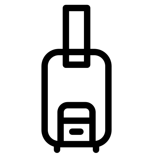 Luggage travel holidays suitcase icon