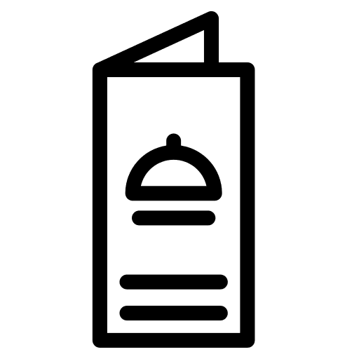 Menu food menus diptych icon