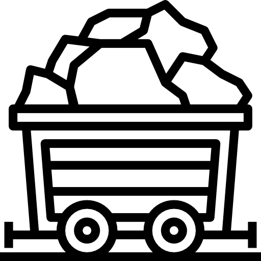 Coal coal combustible ethereum mining icon