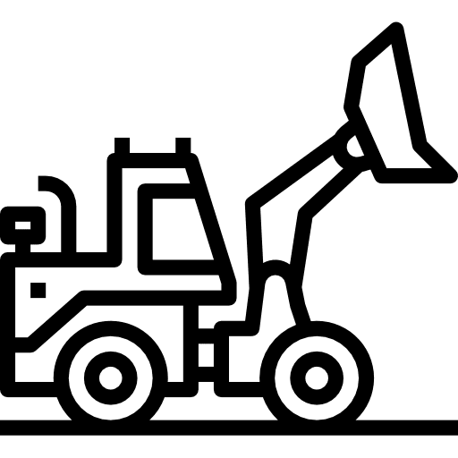 Excavator industry construction machine icon