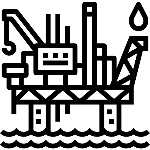 Oil platform industry oil architecture and city icon