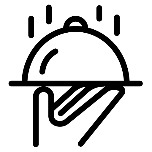 Service tray service food and restaurant icon