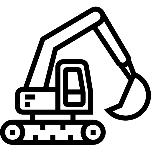 Excavator industry excavators machinery icon Excavator industry excavators machinery icon