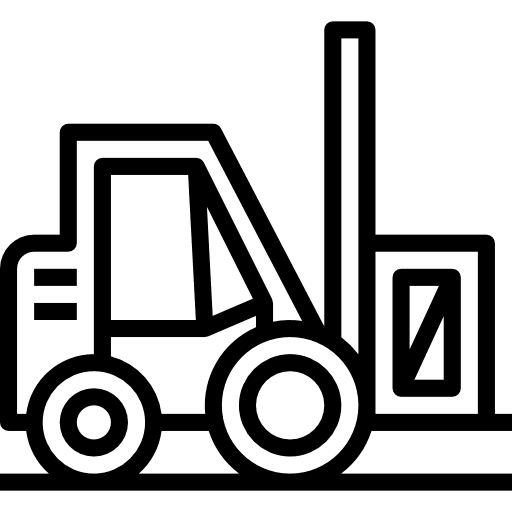 Forklift transport shipping and delivery fork icon Forklift transport shipping and delivery fork icon