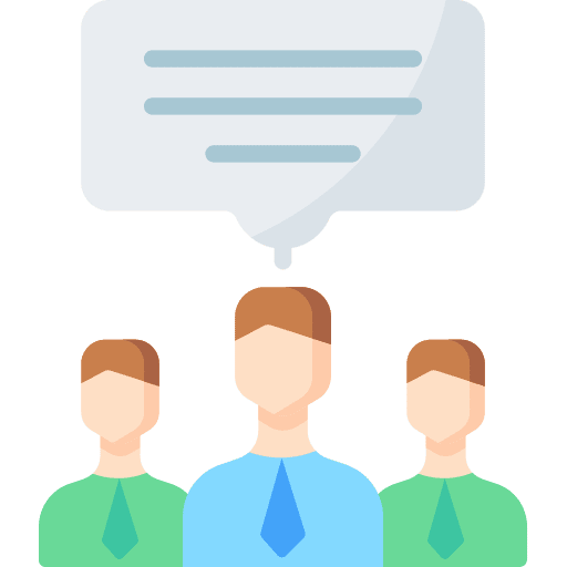 Representative user teamwork leader icon