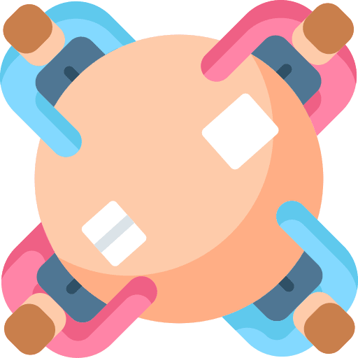Round table cohesion workshop table icon