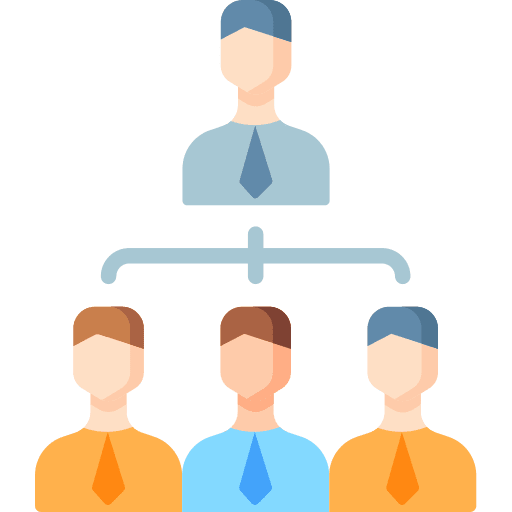 Team management employee leader group icon