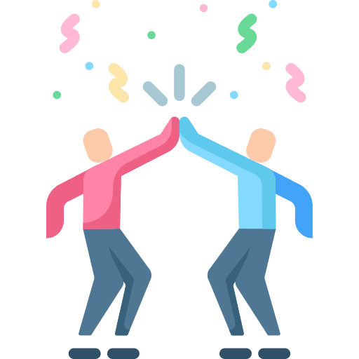 High five user greeting encourage icon High five user greeting encourage icon