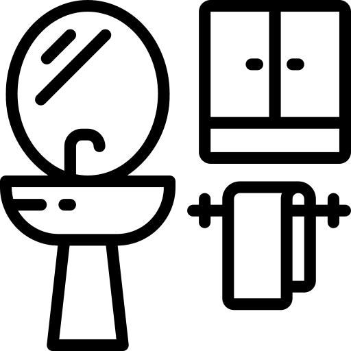 Bathroom hygiene water wash icon