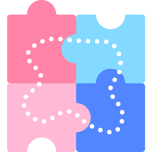 Puzzle pieces strategy puzzle icon Puzzle pieces strategy puzzle icon