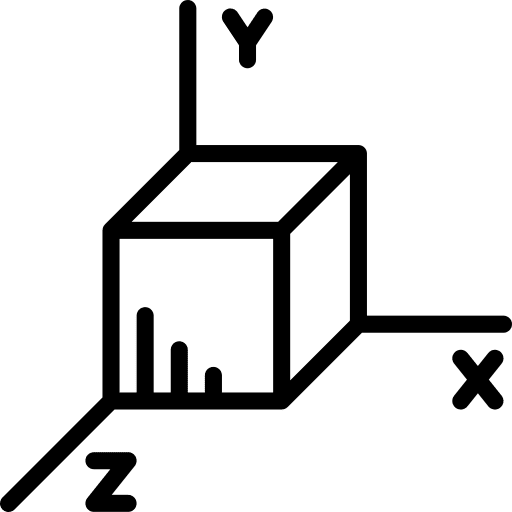 Axis shapes and symbols 3d geometrical icon