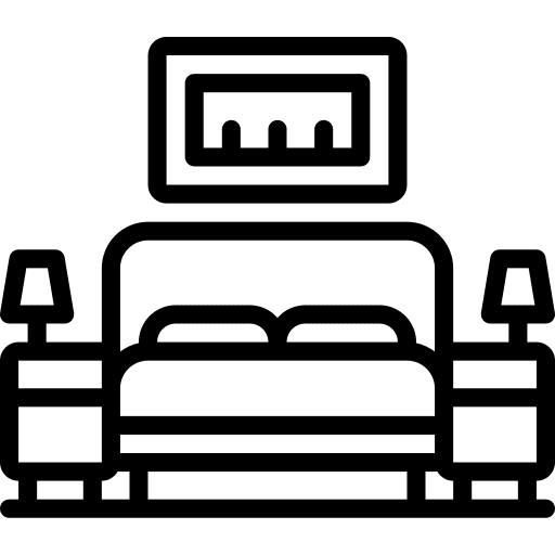 Bedroom sleep rest beds icon
