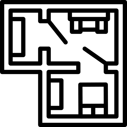 Blueprint architecture and city map blueprint icon