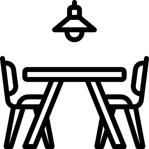 Dinning table dinner eating food and restaurant icon