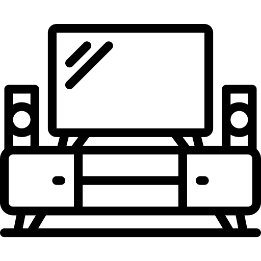 Home cinema tv speakers entertainment leisure icon