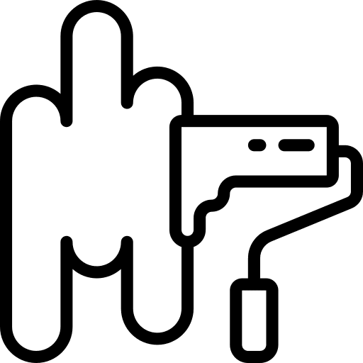 Paint improvement painter tools and utensils icon