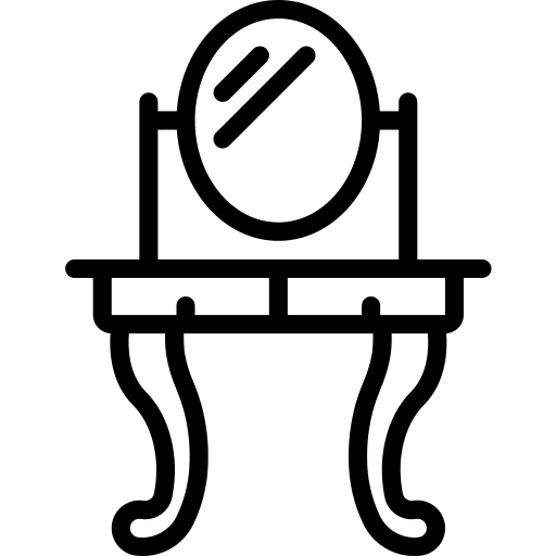 Vanity mirror dresser table vanity mirror icon