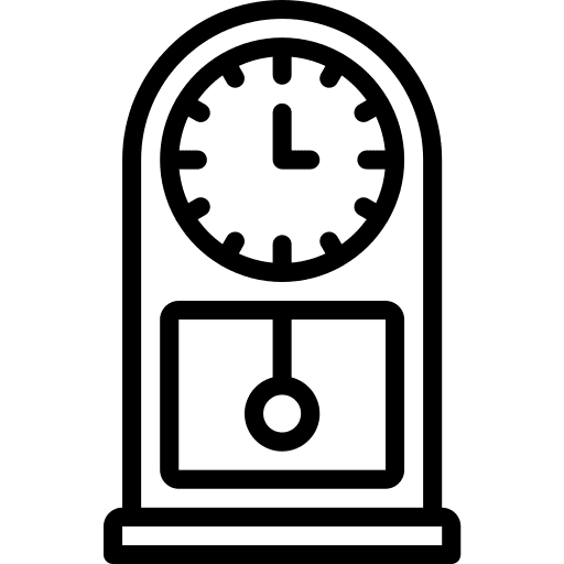 Clock time vintage time and date icon