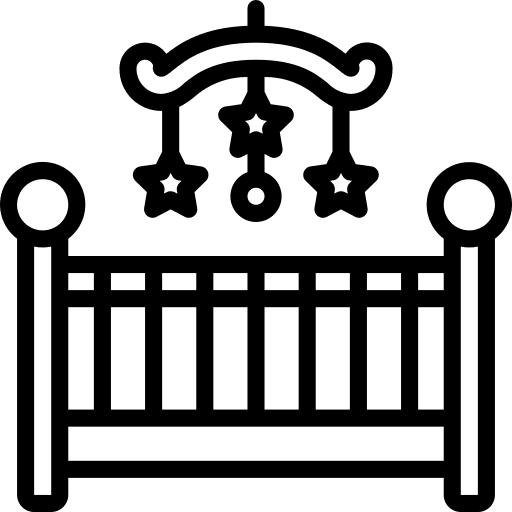 Cradle baby kid and baby furniture icon