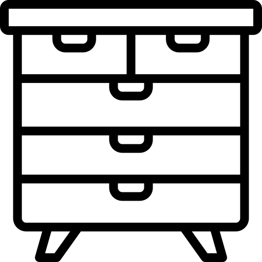 Drawers house things furniture and household drawer icon