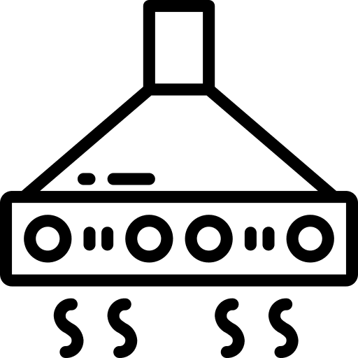 Extractor hood security furniture and household technology icon