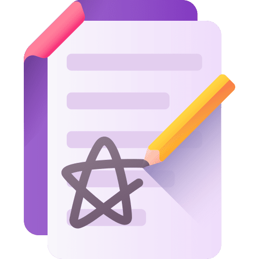 Contract business and finance pen files and folders icon