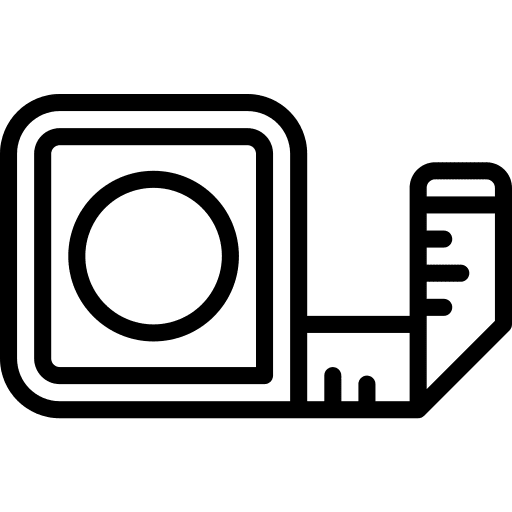 Measuring tape interface tools art and design icon