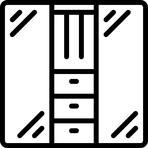 Wardrobe locker furniture and household cabinet icon