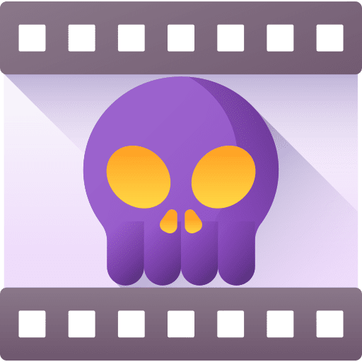 Horror movie killer skull halloween icon Horror movie killer skull halloween icon