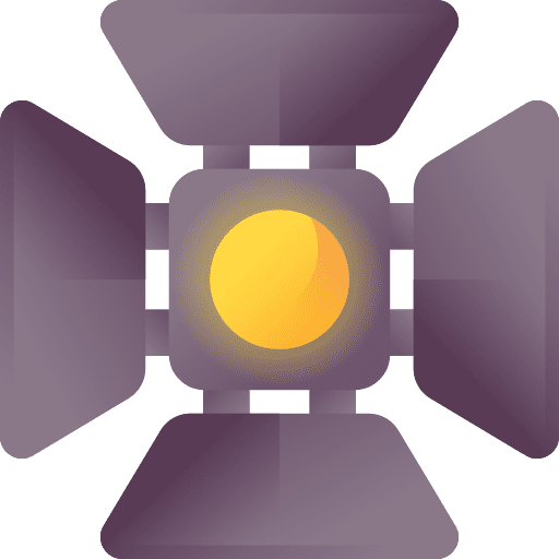 Spotlight illumination lights stage icon Spotlight illumination lights stage icon