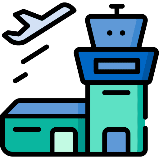 Airport transport airport airplane icon